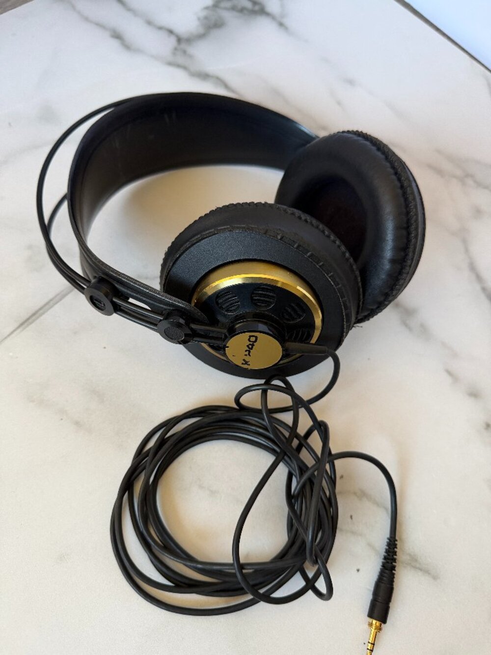 Vintage AKG K240 Monitor Over-Ear Studio Headphones Black Gold Wired TESTED